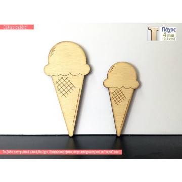 Wooden decorative figure Icecream