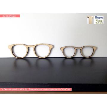 Wooden  decorative figure Female sunglasses