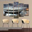 Canvas print Abandoned boat five panels