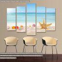 Canvas print Summer beach five panels