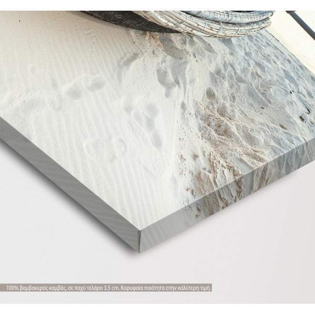 Canvas print Fisherman's boat,  3 panels, side