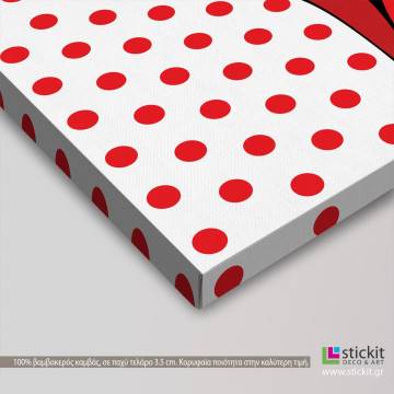 Canvas print Biting her red lips 2