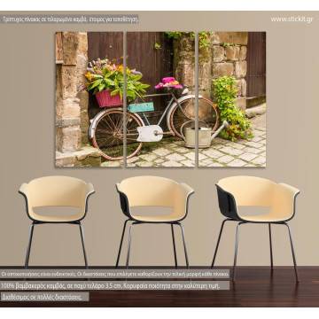 Canvas print Town of Dinan,  3 panels