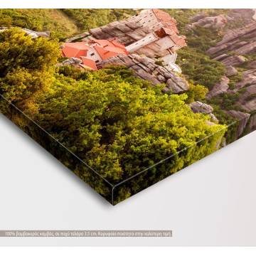 Canvas print Meteora at sunset,  3 panels 2