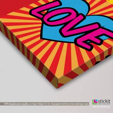 Canvas print Love pop art 2