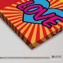 Canvas print Love pop art, side