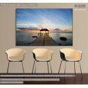 Canvas print Jetty silhouette