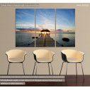 Canvas print Jetty silhouette,  3 panels