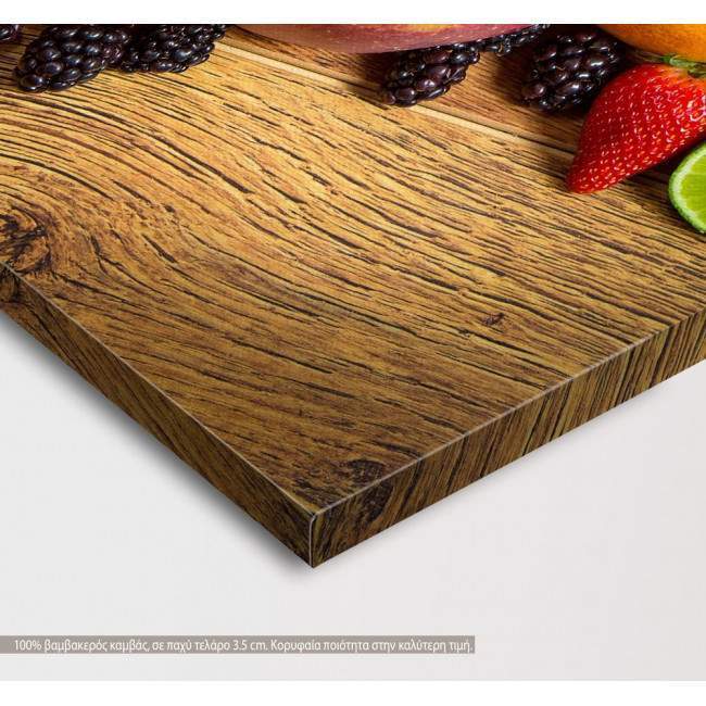 Canvas print Fresh fruits,  3 panels, side