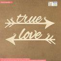 Wooden sign  arrows True love