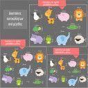 Kids wall stickers Cute animals, collection