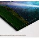 Canvas print Trees, grass, clouds,  3 panels, side