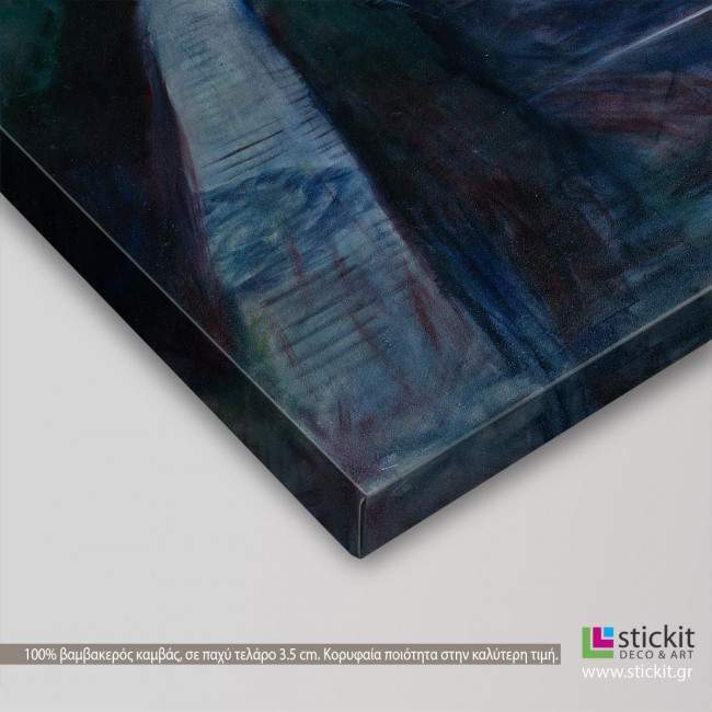 Canvas print Starry night, Munch, side