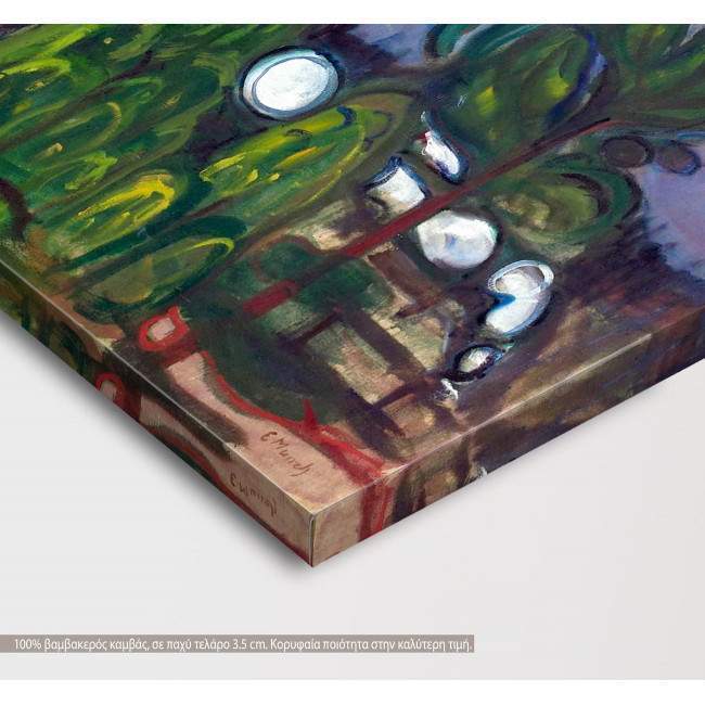 Canvas print Train smoke, Munch, side