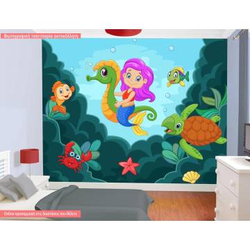 Wallpaper Mermaid at seabed