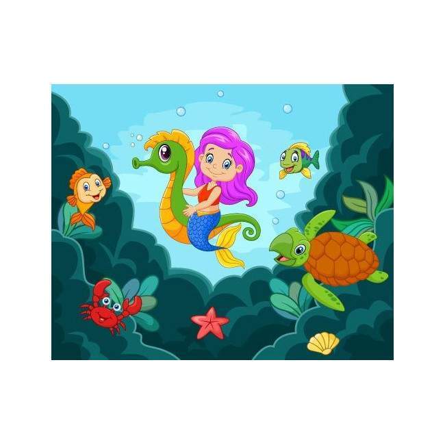 Wallpaper Mermaid at seabed