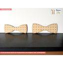Wooden decorative figure Bow ties with circles