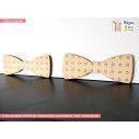 Wooden decorative figure Bow ties with circles