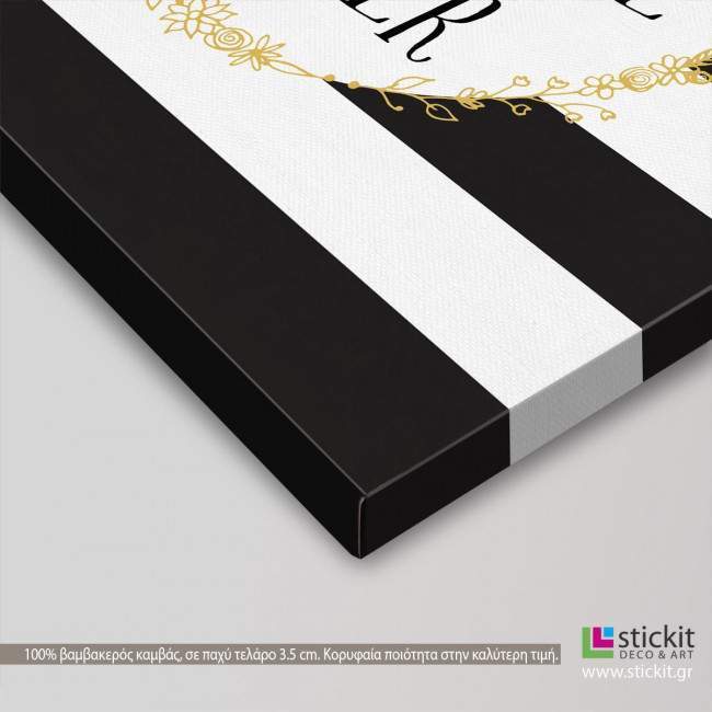 Canvas print Love is always the answer, side