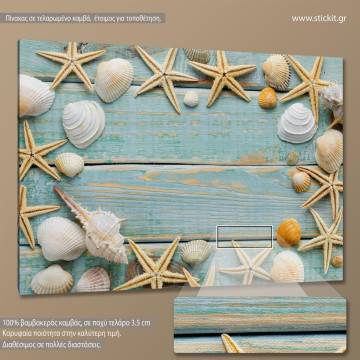 Canvas print Sea shells frame Framed canvas View 1 2