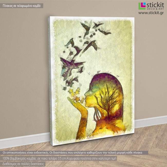 Canvas print Dare to fly II, side