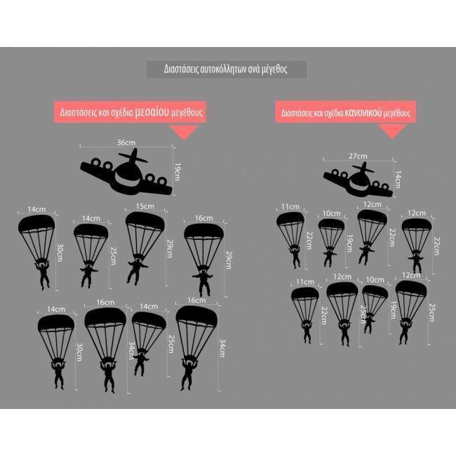 Wall stickers Parachuters
