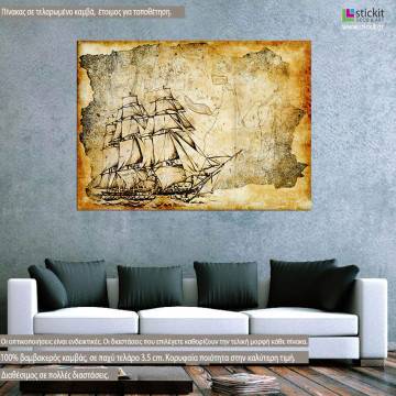 Canvas print Ship vintage