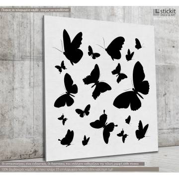 Πίνακας σε καμβά Πεταλούδες, Butterflies design, σχ I
