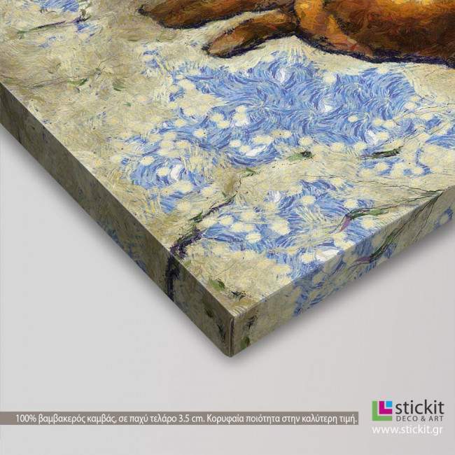 Vincent van Gogh at the creation of Αdam reart, (original by Michelangelo), πίνακας σε καμβά, λεπτομέρεια