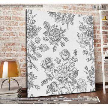 Canvas print Rose pattern
