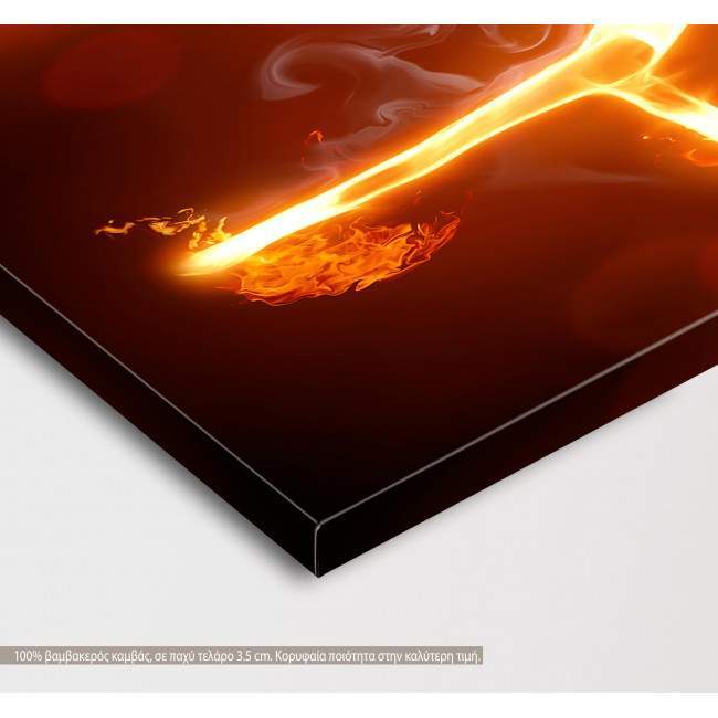 Fire dance, πίνακας σε καμβά, λεπτομέρεια