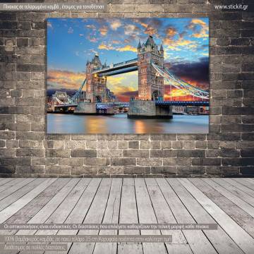 Πίνακας σε καμβά Λονδίνο γέφυρα, Tower bridge in London