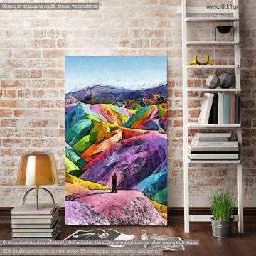 Canvas print Hill point