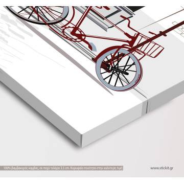 Canvas print Cafe and bicycle View 1 2