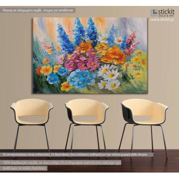 Canvas print Abstract bouquet of spring flowers