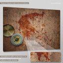 Canvas print Map of Greece vintage, side