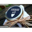 Sticker label Hand made with love