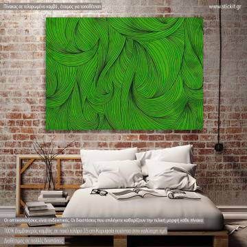 Canvas print Green curly