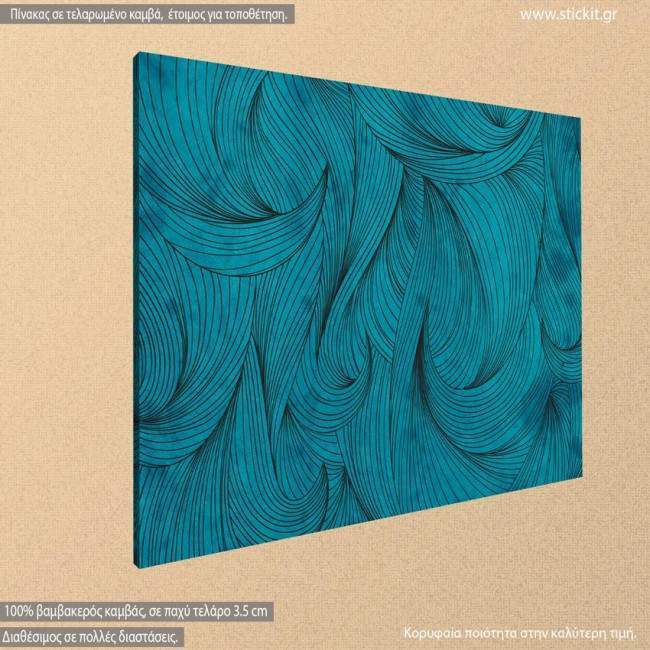 Canvas print Blue curly, side