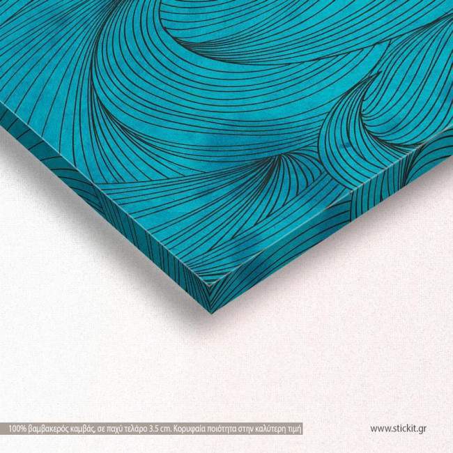 Canvas print Blue curly, detail