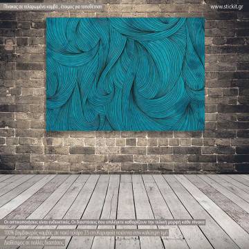 Canvas print Blue curly