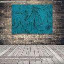 Canvas print Blue curly