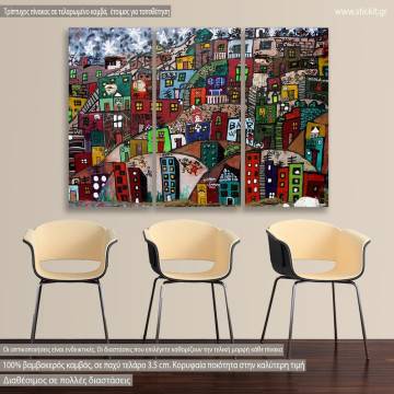 Canvas print Paysage urbain,  3 panels