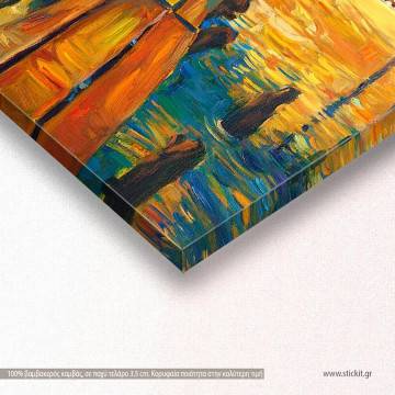 Canvas print boat, Boat and pier 2