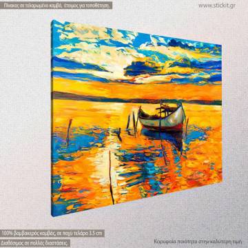 Canvas print Sunset at lagoon 2