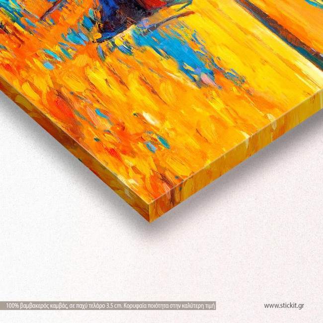 Canvas print Sunset at lagoon, detail