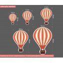 Wooden decorative figure Hot air balloon