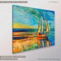 Canvas print Sailing reflections, side