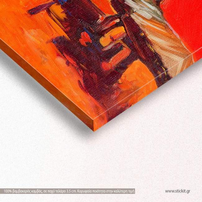 Canvas print Boats and ocean, detail