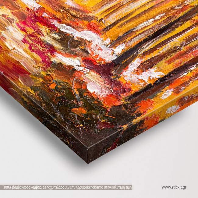 Canvas print Autumn forest, Colorful autumn forest, detail